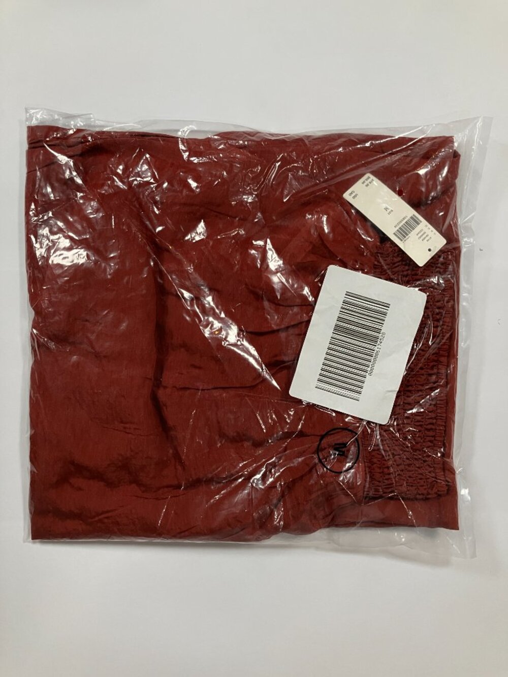 NWT Anthropologie Celandine Smocked Balloon Pants Deep Auburn Barrel Trousers M - Picture 4 of 10